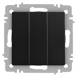 Выключатель Accent 6-106-05 тройной 10А-250В IP20 СУ AL/CU антрацит Intro Б0063540 1931346