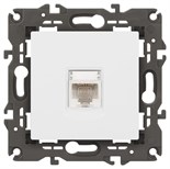 Розетка компьютерная 1-м Elegance 14-3107-01 RJ45 IP20 механизм бел. Эра Б0034302 1231967