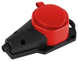 Колодка ЭРА KX-1e-RED-IP44 каучуковая с заземлением 1 розетка 16A IP44 красн. Эра Б0068412 1952921
