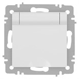 Розетка Accent 6-203-01М 2P+E Schuko с крышкой 16А-250В IP20 СУ бел. матов. Intro Б0063713 1931470