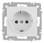 Розетка Accent 6-202-01М 2P+E Schuko 16А-250В IP20 СУ бел. матов. Intro Б0063681 1931459
