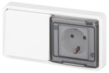 Блок розетка с выключателем Эксперт 11-7521-01 IP55 16А (10AX)-250В СУ бел. Эра Б0063261 1871621