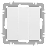 Выключатель Accent 6-106-01М тройной 10А-250В IP20 СУ AL/CU бел. матов. Intro Б0063532 1931342