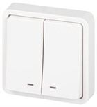 Выключатель Эксперт 11-1525-01 двойн. с подсветкой IP55 10АХ-250В СУ бел. Эра Б0063304 1871628