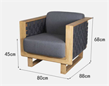 Скандинавское стильное уличное кресло ComfortA CMF0001323