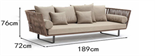 Скандинавский минималистичный уличный диван ComfortA CMF0001392