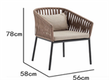 Скандинавский минималистичный уличный стул ComfortA CMF0001396
