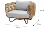 Скандинавское минималистичное уличное кресло ComfortA CMF0001406