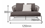 Скандинавский минималистичный уличный диван ComfortA CMF0001409