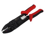 JTC-5209 - Клещи для электромонтажа обжимные 5 в 1 JTC - 
Применение: Кусачки для провода / клещи для обжима изолированных клемм / кусачки для винтов / щипцы для снятия изоляции / для опрессовки клемм.
Размеры: Общая длина: 230 мм. Ширина: 4,0 мм.
Мате JTC-5209