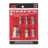 JTC-5365 - Набор бит 1/2" SPLINE с держателем М5-12 6 предметов JTC - 
В комплекте: М5, М6, М8, М10, М12.
Материал: S2.
Размер: 30 мм JTC-5365