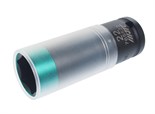 JTC-765522 - Головка для литых дисков 22мм L=85мм ударная JTC - 
Усиленная конструкция.
Увеличенный срок службы.
Прозрачная втулка из ПВХ для безопасного монтажа/демонтажа дисков.
Размер: 22 мм.
Диаметр патрона: 31 мм.
Диаметр головки: 29 мм.
Цвет: зелены JTC-765522