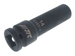 JTC-448314 - Головка торцевая 1/2" 14мм 12-ти гранная ударная тонкостенная L=82мм JTC - 
Изготовлена из высококачественной хром-молибденовой стали.
12 граней, метрический размер. JTC-448314