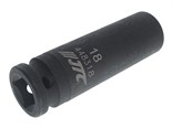 JTC-448318 - Головка торцевая 1/2" 18мм 12-ти гранная ударная тонкостенная L=82мм JTC - 
Изготовлена из высококачественной хром-молибденовой стали.
12 граней, метрический размер. JTC-448318