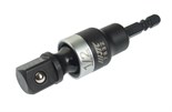 JTC-7832 - Адаптер 1/4"х1/2" (6.35мм) карданный под шуруповерт JTC - 
Материал: хром-молибденовая сталь.
Подходит для большинства беспроводных электроинструментов.
Универсальный шарнирный механизм обеспечивает работу в 30 направлениях.
Посадочный квадрат: JTC-7832