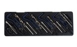 JTC-3916 - Набор инструментов для восстановления резьбы М6х1.0-М12х1.75мм 15 предметов в кейсе JTC - 
В комплекте:
	
		Плашки - 7 шт.
		Метчики - 7 шт.
		Напильник - 1 шт.
	

Размеры плашек и метчиков: 6х1.0: 8х1.25; 10х1.25; 10х1.50; 12х1.25; 12х JTC-3916