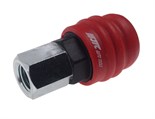 JTC-C20SFA - Переходник для компрессора F1/4" быстросъемный внутренняя резьба композитный двухрежимный JTC - 
Двухступенчатый режим работы, чтобы избежать опасности, которая может возникнуть при ослаблении соединения.
Соединяемая часть сделана из сверхпро JTC-C20SFA