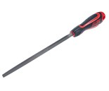 JTC-K8055S - Напильник квадратный 200мм №2 60 HRC JTC - Квадратный напильник JTC-K8055S с  грубыми зубьями имеет длину в 200 мм и прорезиненную анатомическую рукоятку с отверстием для подвешивания инструмента. JTC-K8055S