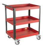 JTC-5921 - Тележка инструментальная 3 полки (JTC-5921) открытого типа 684х469х870мм JTC -  
Тележка открытого типа  предназначена для размещения и хранения подручного инструмента. 
Оснащена поворотными прорезиненными колесами размером 4&quot; (2 колеса  JTC-5921
