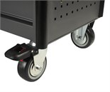 JTC-S1638 - Тележка инструментальная 7 секции JTC - 
Толщина стали 1,0 мм для корпуса и 0,8 мм для ящиков.
Утопленные и перфорированные боковые панели; РЕ шишки.
Направляющие ящика на шарикоподшипниках 45 мм.
Функция автоматического возврата.
Функция MIS  JTC-S1638