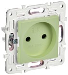 Розетка SKANDY 10А без заземл. защ. шторки SK-R01G мятный IEK SK-R13-10-K06 1835903