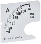 Шкала сменная для амперметра Э47 250/5А-1.5 72х72мм IEK IPA10D-SC-0250 1791690