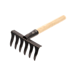 Грабли витые 6 зубов, с черенком, с этикеткой 501815241