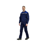 Костюм рабочий Стафф, куртка+полукомбинезон, темно-синий+василек 00501453831