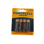 Элемент питания щелочной (батарейка) Powercell, 1,5 V, тип AА, 4 шт/уп LR6-4BPC