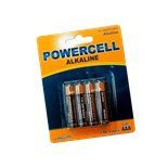Элемент питания щелочной (батарейка) Powercell, 1,5 V, тип АAА, 4 шт/уп LR03-4BPC