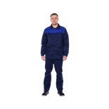 Костюм рабочий Стандарт, куртка+брюки, темно-синий+василек 00501454077