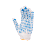 Перчатки х/б с ПВХ, 60гр, 10 класс, точка, арт. 12498, белые 00501457137