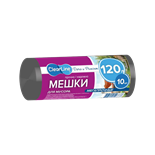 Мусорные мешки ПВД мегапрочные черные 120 л/10 шт 6837