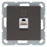Розетка компьютерная 1-м RJ45 IP20 кат. 5E механизм мокко Jasmart G6105Z 1945152