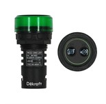 Лампа коммутационная ADDS ЛК-22 d22мм 24В AC/DC зел. LED DEKraft 25065DEK 1113523