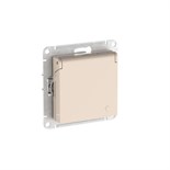 Розетка AtlasDesign 16А IP20 с заземл. защ. шторки с крышкой быстрозажим. клем. механизм беж. SE ATN000246S 1948494