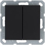Выключатель 2-кл. 10А IP20 механизм черн. матовый soft touch Jasmart G3023PB 1944934