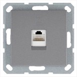 Розетка компьютерная 1-м RJ45 IP20 кат. 5E механизм алюм. Jasmart G6105S 1945149