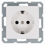 Розетка 1-м Shuko 16А IP20 с заземл. защ. шторки механизм бел. глянцевый Jasmart G5501W 1945125