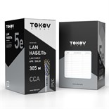 Кабель витая пара U/UTP 4х2х24 AWG кат.5E ССA PVC TOKOV Light (м) TOKOV Eletrcic TKL-C06-U42CCA-5E-305-PVC 1980884