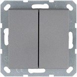 Выключатель 2-кл. 10А IP20 механизм алюм. Jasmart G3023S 1944929