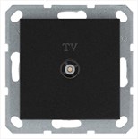 Розетка телевизионная оконечная TV Ф9.5мм механизм антрацит Jasmart G6001B 1945180