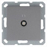 Розетка телевизионная оконечная TV Ф9.5мм механизм алюм. Jasmart G6001S 1945179