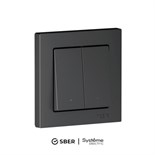Выключатель 2-кл. AtlasDesign Smart 10А (сх. 5) L+N с подсветкой Zigbee механизм карбон SE ATN001053Z 1955214