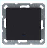 Выключатель 1-кл. 10А IP20 с подсветкой механизм черн. матовый soft touch Jasmart G3011NPB 1944928