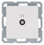 Розетка телевизионная оконечная TV Ф9.5мм механизм бел. глянцевый Jasmart G6001W 1945181