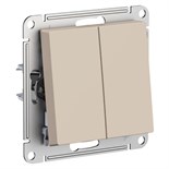 Выключатель 2-кл. AtlasDesign (сх. 2) 10А с самовозвратом механизм песочн. SE ATN001217 1742079