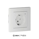 Розетка AtlasDesign Smart 16А L+N с заземл. защ. шторки Zigbee механизм бел. SE ATN000145Z 1955215