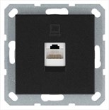 Розетка компьютерная 1-м RJ45 IP20 кат. 5E механизм антрацит Jasmart G6105B 1945150