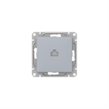 Розетка компьютерная 1-м СП Эпика RJ45 кат.5 механизм алюм. EKF UP1-SOA-RJ45-5 1971444